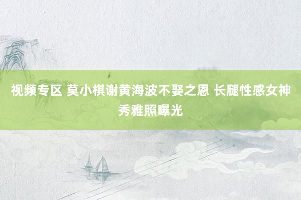 视频专区 莫小棋谢黄海波不娶之恩 长腿性感女神秀雅照曝光