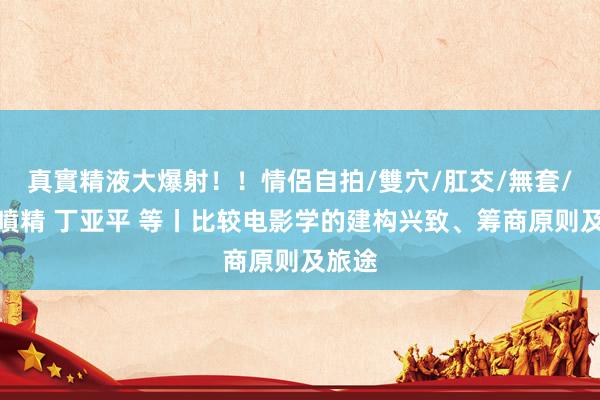 真實精液大爆射！！情侶自拍/雙穴/肛交/無套/大量噴精 丁亚平 等丨比较电影学的建构兴致、筹商原则及旅途