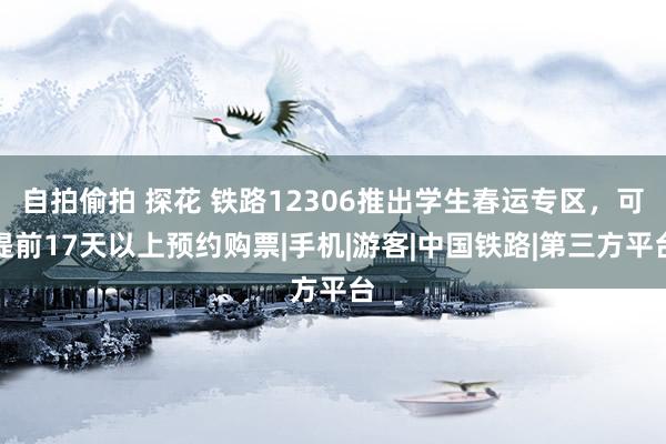 自拍偷拍 探花 铁路12306推出学生春运专区，可提前17天以上预约购票|手机|游客|中国铁路|第三方平台
