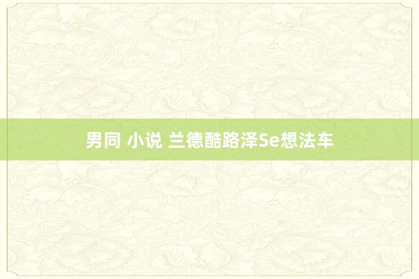 男同 小说 兰德酷路泽Se想法车