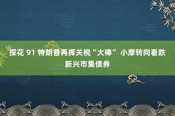 探花 91 特朗普再挥关税“大棒” 小摩转向看跌新兴市集债券